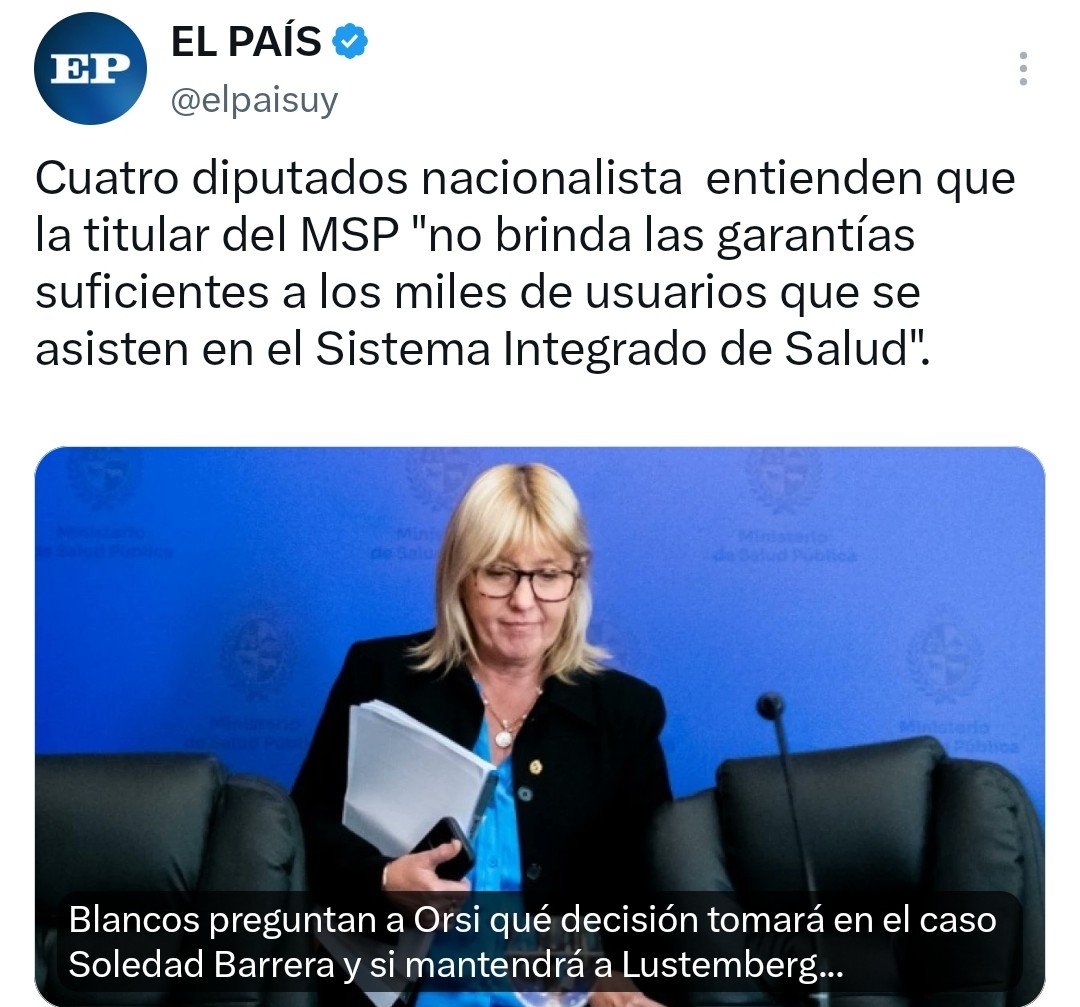 SilvanaDFrances's tweet photo. Sin dudas esta Ministra NO puede continuar,los usuarios de la Salud, merecemos tener garantías, responsabilidad y respaldo. https://t.co/5GzAhXU6L7