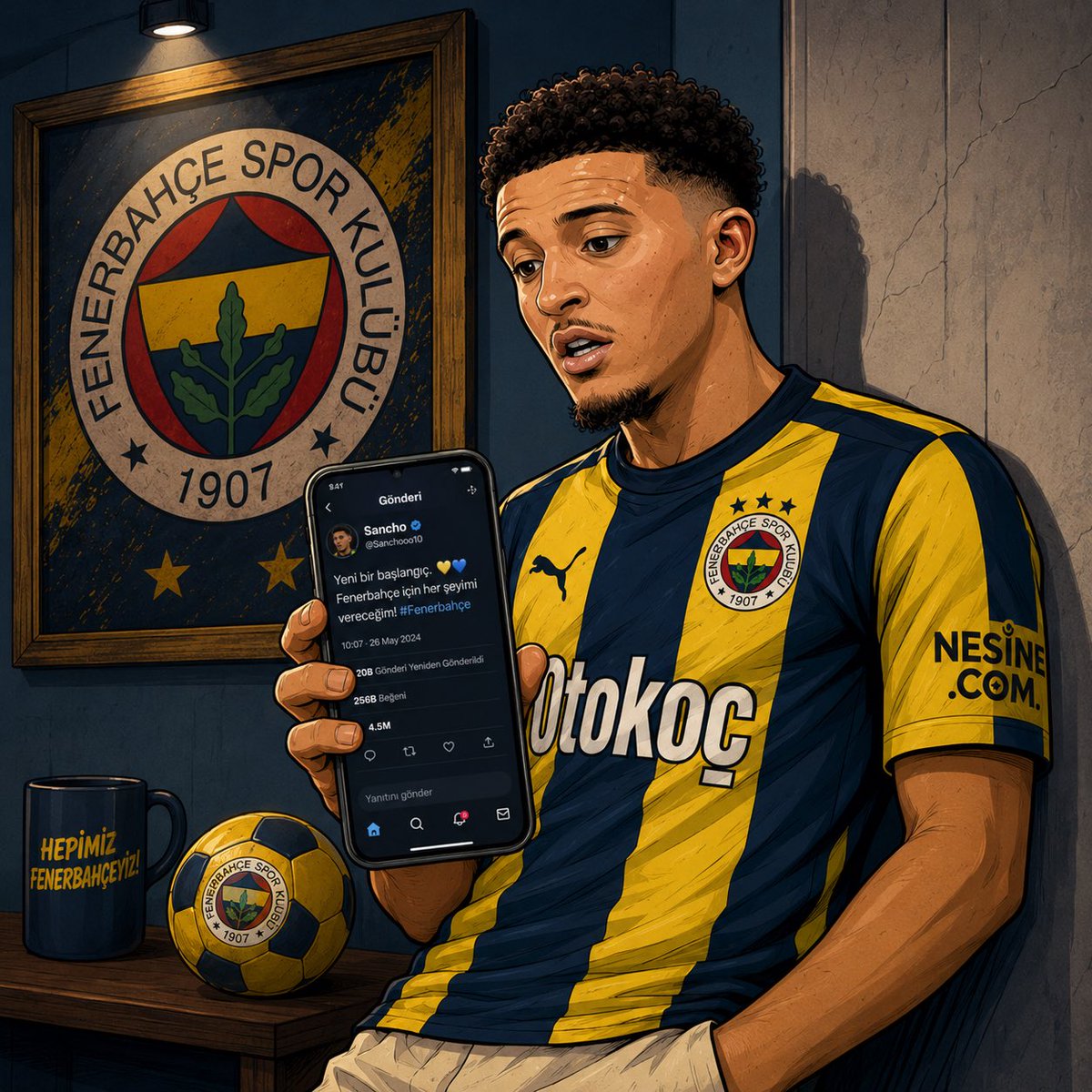 stslrp's tweet photo. Sancho'dan Fenerbahçe taraftarı için bir mesaj var! https://t.co/VBgDdvz2np