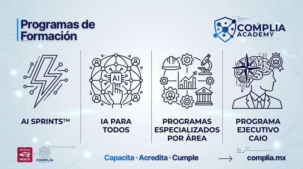 COMPLIA_MX's tweet photo. 🔵 Sin human in the loop, no hay IA Responsable. Sin AI Literacy, no hay cumplimiento.

COMPLIA Academy: upskilling real para equipos que operan IA con criterio, no con improvisación.

Capacita • Acredita • Cumple 

https://t.co/mMrgGwFKJm #HechoEnMéxico https://t.co/xQB4LMVJVt