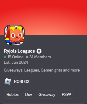 Ryjollll's tweet photo. Join my brand new discord server Ryjols leagues for PS99 giveaways leagues and gamenights also doing alot more exciting things such as a limited time Invite event. Join with the link below https://t.co/1ZD9tyBo7D https://t.co/gBEgIDWTpj