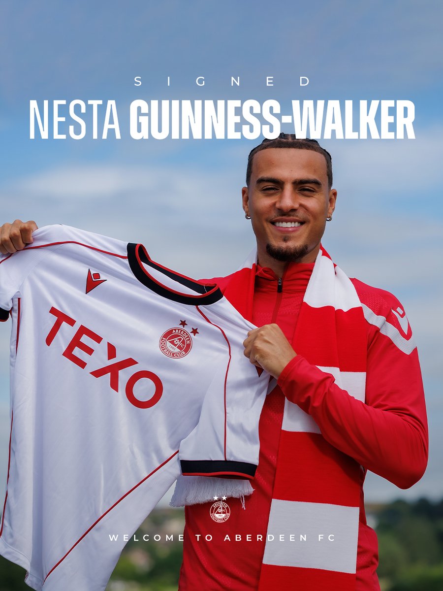 AberdeenFC's tweet photo. NGW checking in 🫡

Left-back Nesta Guinness-Walker has joined Aberdeen on a two-year contract.

🔗 https://t.co/ttpzfFB8Vd https://t.co/24SnR02fY9