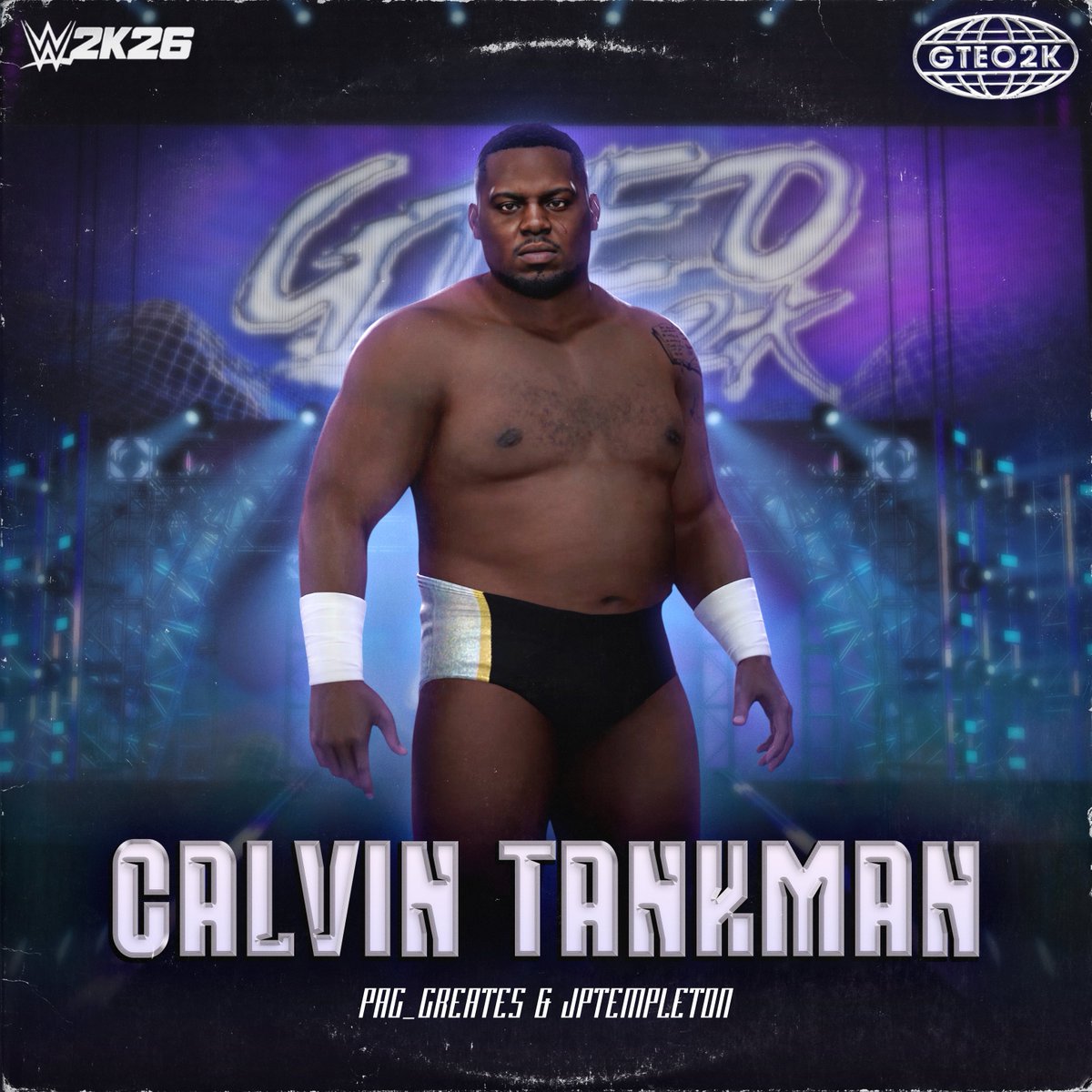 PAC_Creates's tweet photo. Calvin Tankman is available NOW in #WWE2K26!

Brought to you by #GTEO2K 
Moveset: @jptempleton 

Download him now and follow @GTEO2K for more content! https://t.co/4ldMJRqNUq