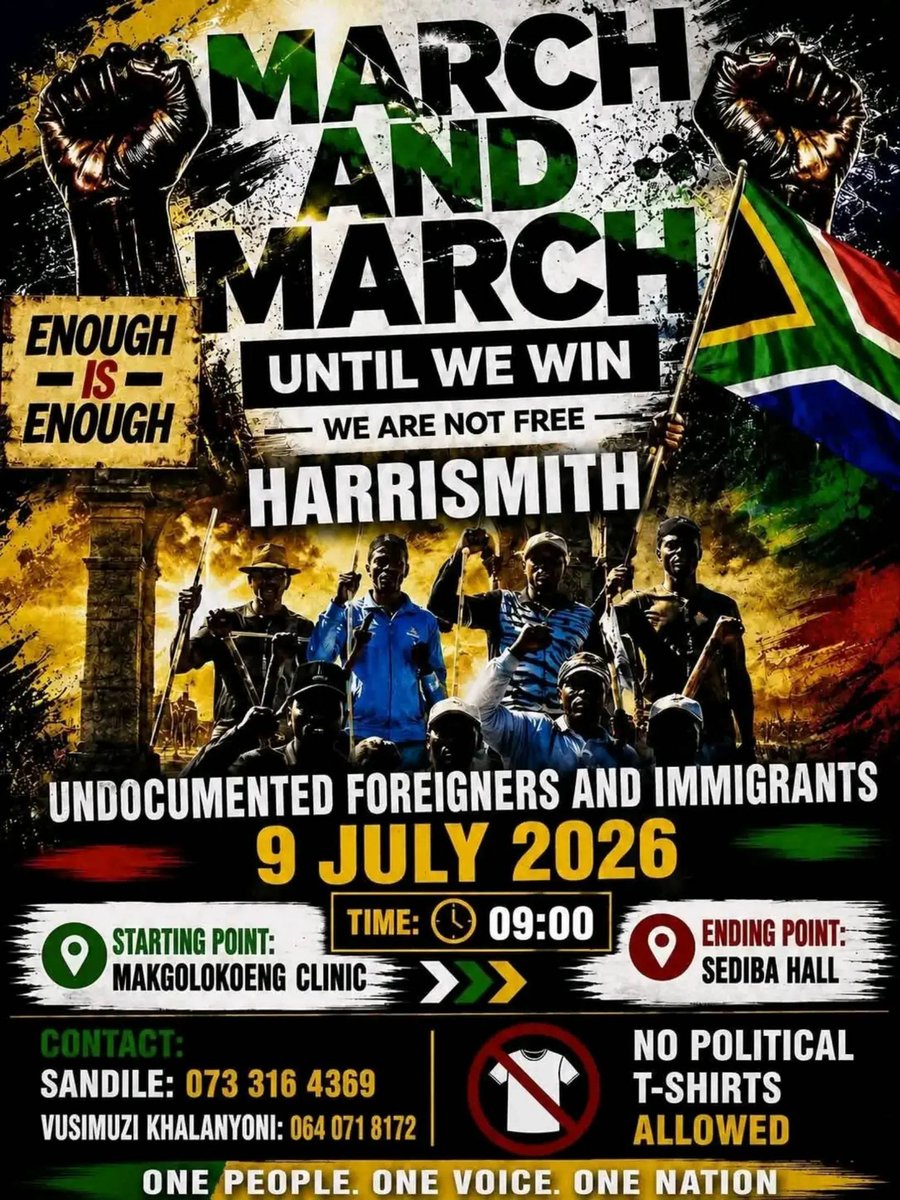SayEntrepreneur's tweet photo. 9 July 2026

At least 25 Marches planned for 2moro

Abahambe! https://t.co/3DMQdVGcB1