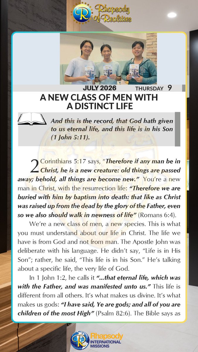 RORintlmissions's tweet photo. And this is the record, that God hath given to us eternal life, and this life is in his Son (1 John 5:11).

Partner today: https://t.co/bqaRvgVuZF

Learn more about Rhapsody International Missions: https://t.co/ZvIaPiT3OS

God bless you. https://t.co/muML2BJ0Yk