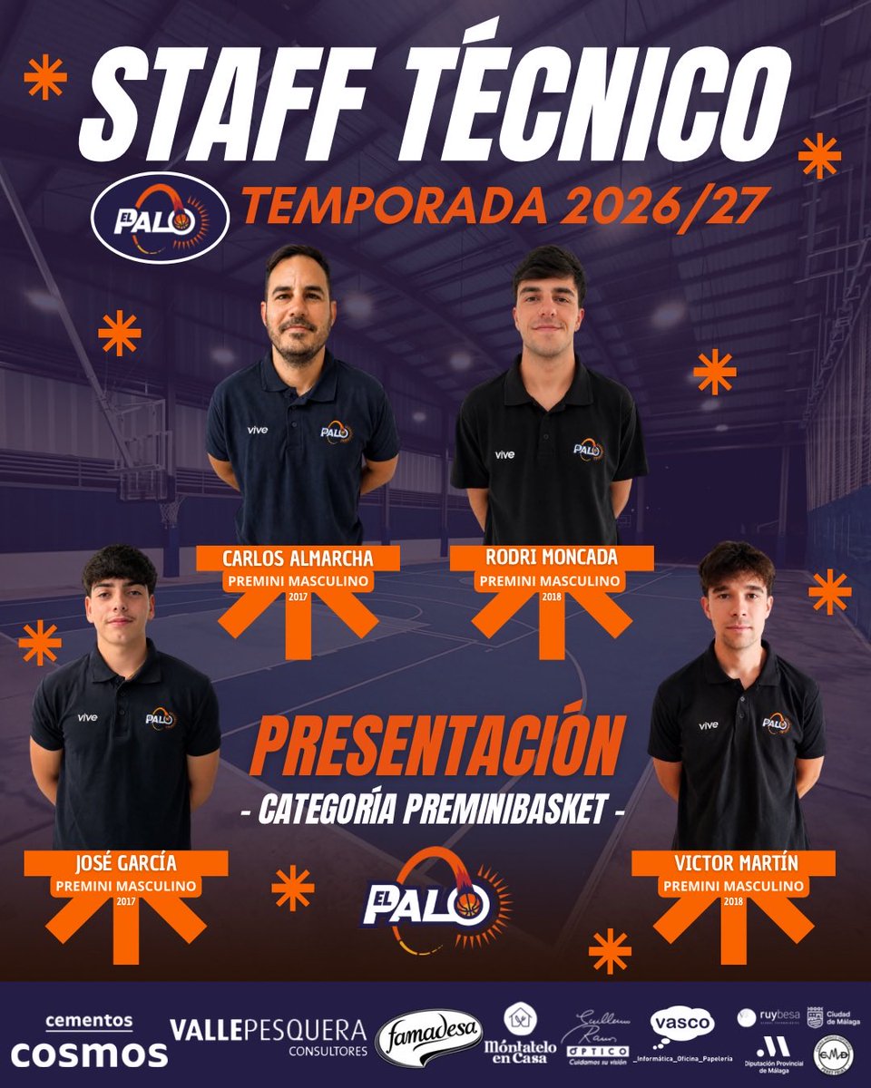 cbelpalo's tweet photo. 🚀 ¡𝐒𝐓𝐀𝐅𝐅 𝐓𝐄́𝐂𝐍𝐈𝐂𝐎 𝟐𝟎𝟐𝟔/𝟐𝟕! 🔥

⏳📆 Hoy presentamos al equipo de entrenadoras y entrenadores de los equipos masculinos de Preminibasket, una etapa perteneciente a Valorcesto, donde cada entrenamiento supone una nueva oportunidad para aprender y mejorar. ⛹🏻‍♂️🪐 https://t.co/7KG8ZPgn4n