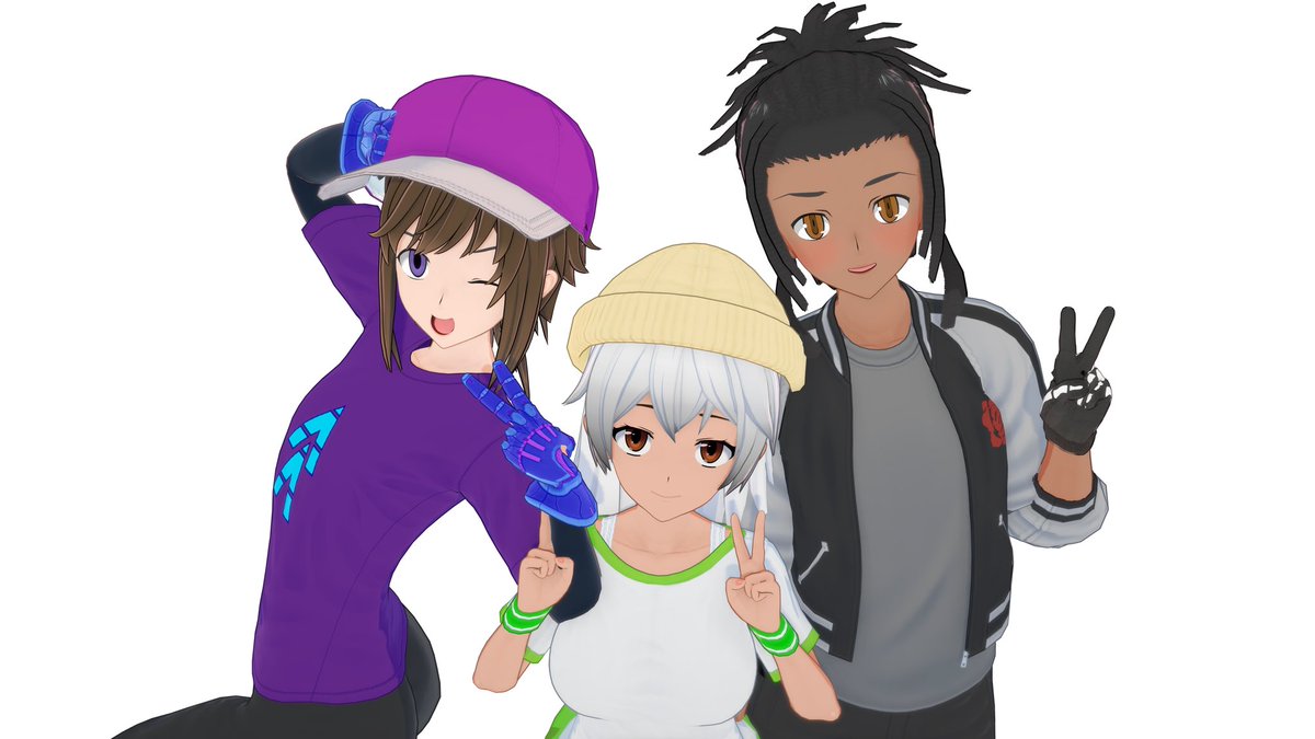 GoldenLejn64's tweet photo. My Main OC Trio Again!! 🟣🟢🟠
#Koikatsu #KoikatsuParty #Koikatu #OCs #OCArt #OriginalCharacters #OriginalCharacterArt #Art #3DArt #3DArtwork #3DModels #Render #Trio #Group #Crew #Digit #Duke #DigitNighter #Charlene #CharleneMartinaHernández #Jethro #EJ https://t.co/sAMbJ9cKBw