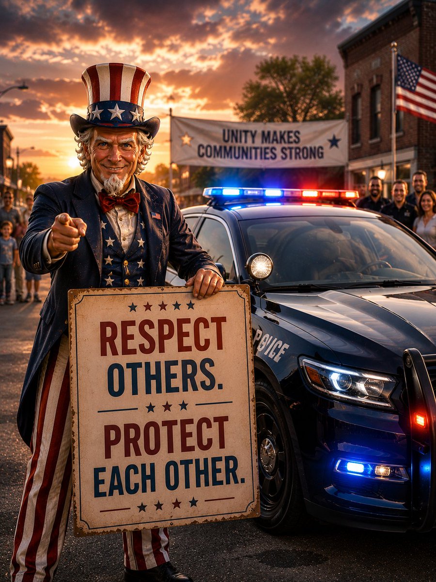 sunnexluk's tweet photo. "Respect starts with us. Protect one another, stand together, and build stronger communities. 🤝🚔💙

#Respect #Unity #Community #Kindness #TogetherWeStand https://t.co/axsnCaZ3CS