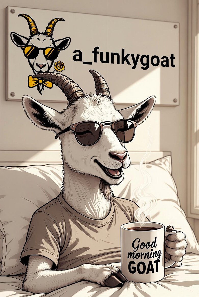 a_FunkyGoat2's tweet photo. BAAAAAAAAAAAA Good Morning GOAT!🐐 https://t.co/m3Uhhdqzsi