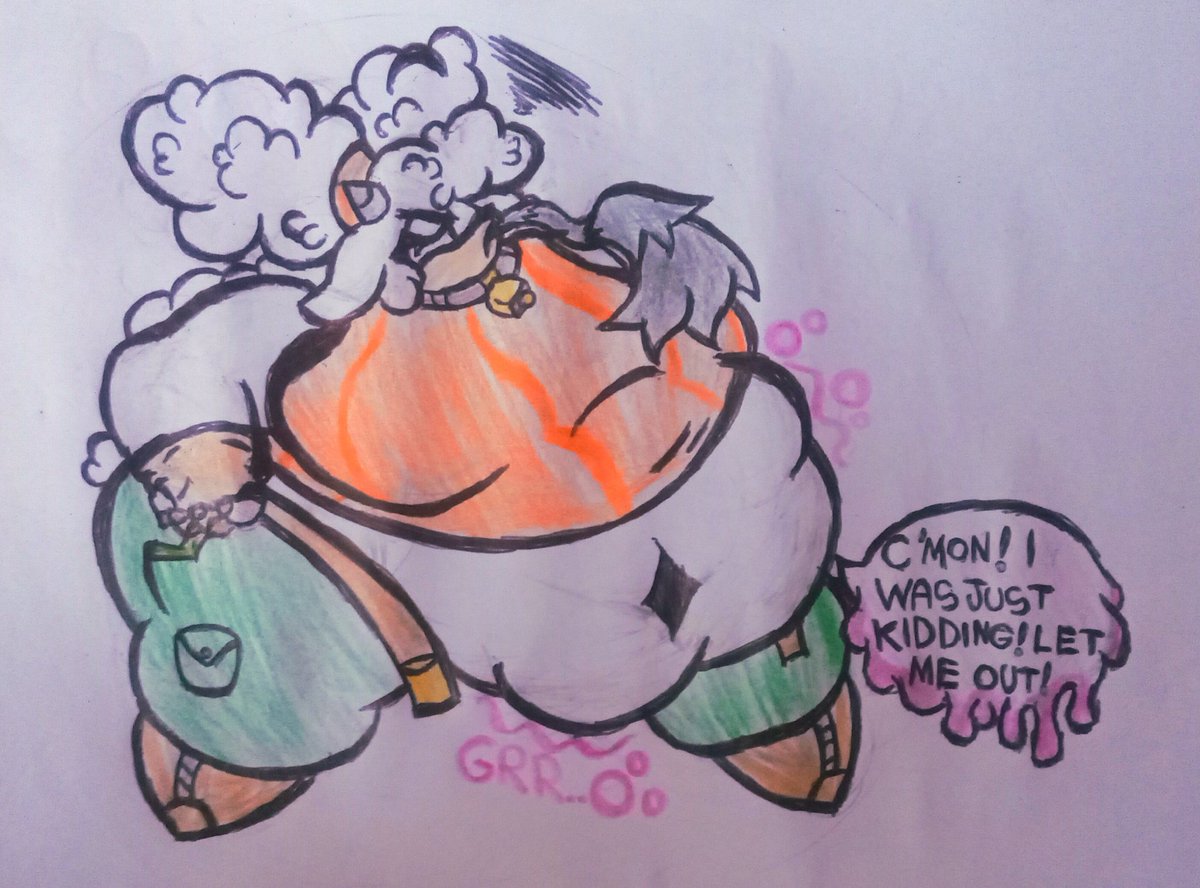 KeerieEerie's tweet photo. (!!Vore!!)
May that be a good lesson to the rest of the team: never tease a hungry and stressed out lady!~
#vore #fat #lanolin #sonic https://t.co/IE3CekSMYX