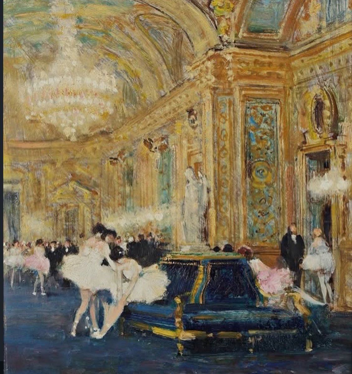EvaLovesDesign's tweet photo. Ballet paintings by Jules René Hervé, n.d., 20th c. https://t.co/3lmI77QdkJ