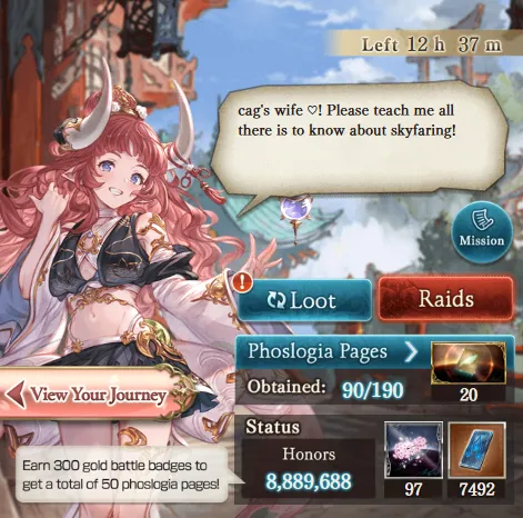 crayaks's tweet photo. bhadra darling.........you dont want to know what i've done in my 8 years of granblue..... https://t.co/uxGxW50c0k