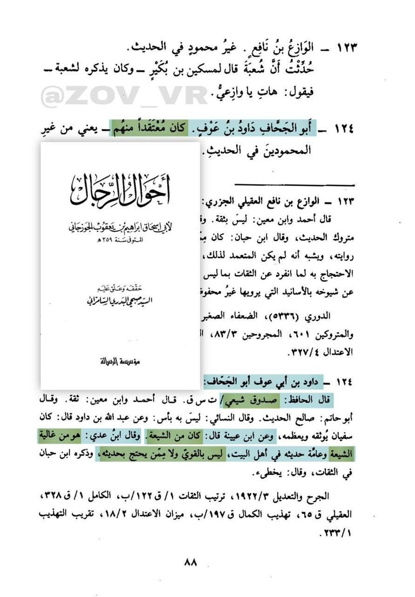 30the_truth's tweet photo. @Lafi_alazimi تضعيف حديث من احب الحسن والحسين فقد أحبني عند ابن ماجة  

السند كله كوفي من اوله الى اخره مجددًا وفيه :

🎯 داود بن أبي عوف البرجمي (الكوفي)

ضعيف ومن الغلاة "رافضي"

يتبع ⬇️⬇️⬇️ https://t.co/i6dBGjp00M