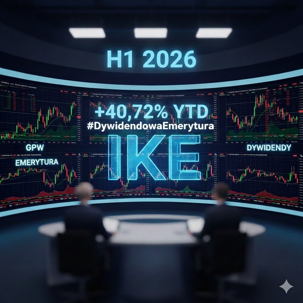 Czubakovic's tweet photo. Podsumowanie #IKE - H1 2026 ✅
🔱 #DywidendowaEmerytura 🔱
(zerknijcie koniecznie na 4 zdj :)
Portfel emerytalny w #XTB rozpoczął 2026 z poziomu:
👉 49 192,45 PLN
Po 6 miesiącach mamy 94 203,89 PLN.
Nominalnie to wzrost o 💹 91,5% 💹.
(45 011,44 PLN)
⏩️ Prosty ROI: +40,72%.
📶 XIRR: +45,79%.
🏦 Depozyt H1: 17 750,57 PLN
W pół roku praktycznie cały zeszły rok…
Z czysto nowych pozycji względem zeszłego roku doszło: #CBF, #VRC oraz #KMB ☘️.
Natomiast większość kapitału od początku roku na #GPW wędrowała do #XTB, #BFT oraz po części do #PZU, które to spółki były częstymi gośćmi na moim profilu opisując je, mój view, daną chwilę do potencjalnego kupna, plany/rożne wizje, analizę wolumenu/price action itp więc nie powinno być zaskoczeń + 2 z 3 ww są moimi top picks na ten rok (+#DIG i #DIA z PL).
Przypomnę co pisałem w podsumowaniu 2025 tego portfela ⬇️
