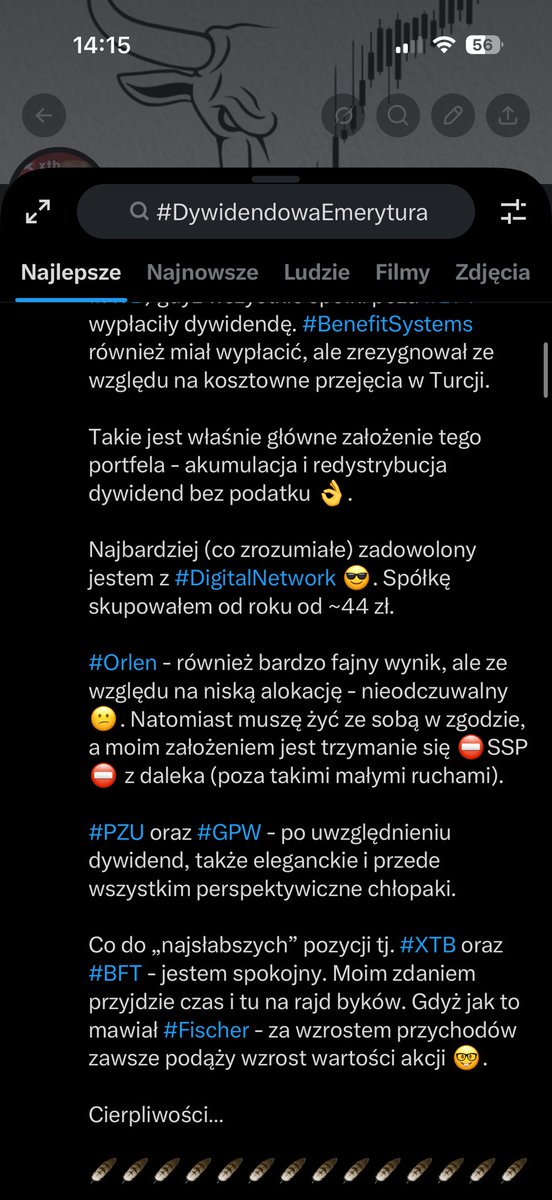 Czubakovic's tweet photo. Podsumowanie #IKE - H1 2026 ✅
🔱 #DywidendowaEmerytura 🔱
(zerknijcie koniecznie na 4 zdj :)
Portfel emerytalny w #XTB rozpoczął 2026 z poziomu:
👉 49 192,45 PLN
Po 6 miesiącach mamy 94 203,89 PLN.
Nominalnie to wzrost o 💹 91,5% 💹.
(45 011,44 PLN)
⏩️ Prosty ROI: +40,72%.
📶 XIRR: +45,79%.
🏦 Depozyt H1: 17 750,57 PLN
W pół roku praktycznie cały zeszły rok…
Z czysto nowych pozycji względem zeszłego roku doszło: #CBF, #VRC oraz #KMB ☘️.
Natomiast większość kapitału od początku roku na #GPW wędrowała do #XTB, #BFT oraz po części do #PZU, które to spółki były częstymi gośćmi na moim profilu opisując je, mój view, daną chwilę do potencjalnego kupna, plany/rożne wizje, analizę wolumenu/price action itp więc nie powinno być zaskoczeń + 2 z 3 ww są moimi top picks na ten rok (+#DIG i #DIA z PL).
Przypomnę co pisałem w podsumowaniu 2025 tego portfela ⬇️