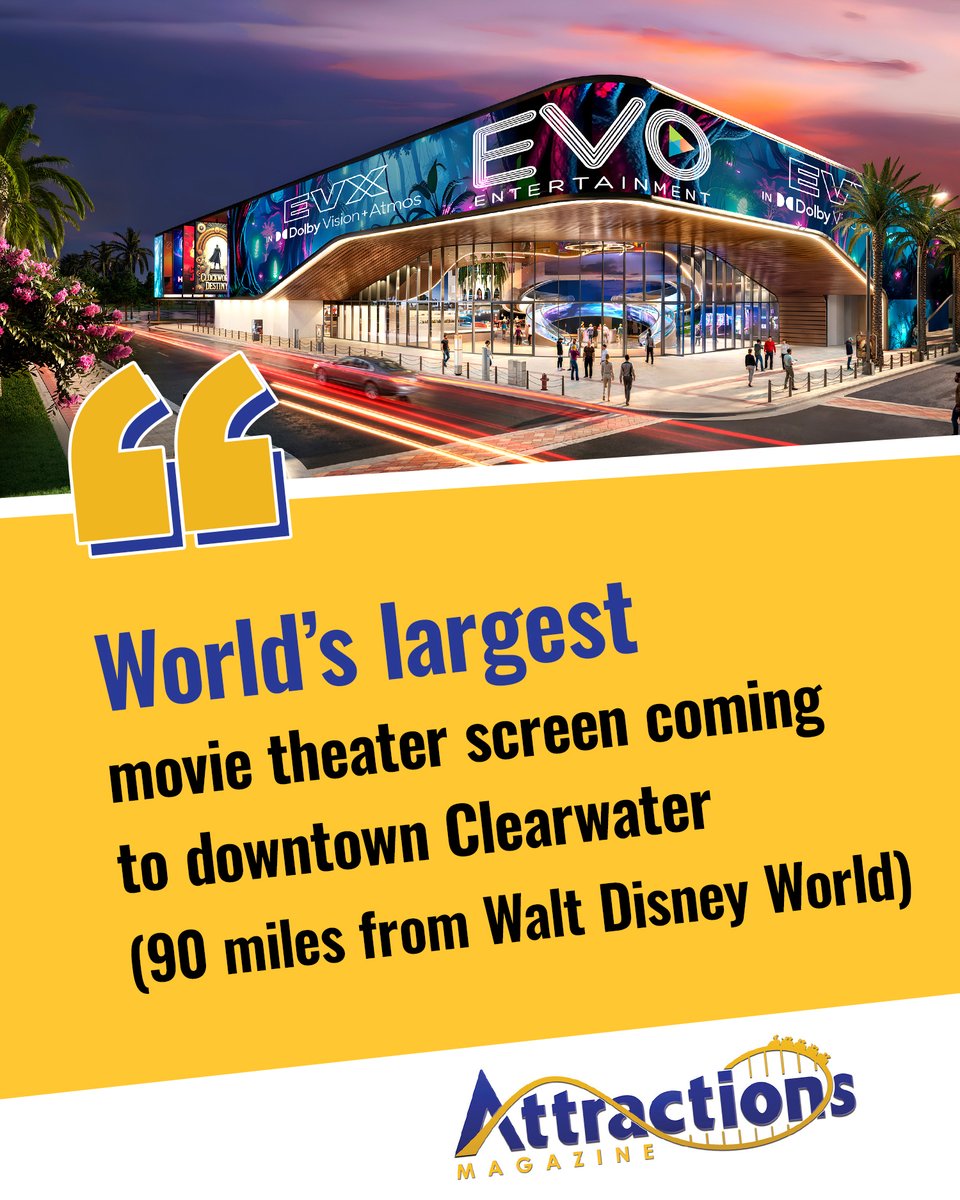 cstreetalliance's tweet photo. “World’s largest movie theater screen coming to downtown Clearwater (90 miles from Walt Disney World).” —Attractions Magazine

A headline that reflects the scale of what’s ahead for downtown Clearwater.

From historic restoration to future destination projects, Cleveland Street continues moving into a new chapter shaped by investment, revitalization and long-term vision.

The Cleveland Street Alliance is helping guide what comes next.