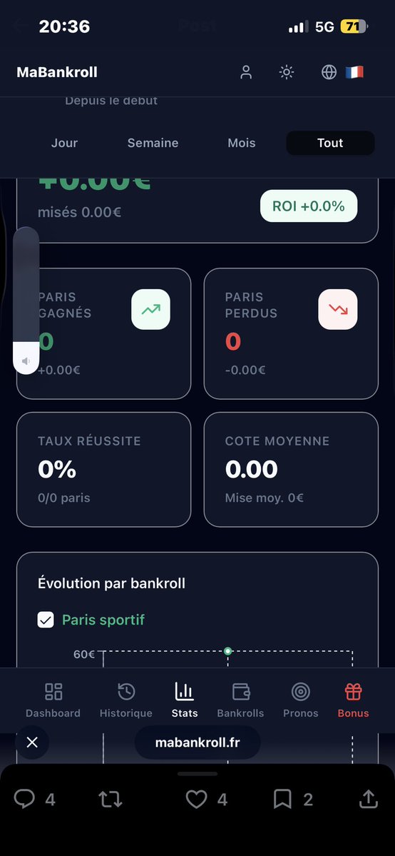 Nathomftn's tweet photo. @ksldubiz Regarde genre ça sa s’actualise pas alors que les paris on était finis et perdant tu capte ? https://t.co/KAwGLu3iOf