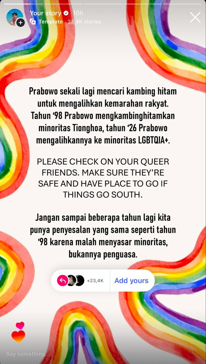 maliqey's tweet photo. gue post di FIRST akun, biar semua keluarga, orang kantor, orang kampus, temen, SEMUANYA baca..

udh gue blok blokin juga following yg nyebar hate about lgbtq+, ga pantes buat jadi temen gue😊☺️ https://t.co/gU2LbLmzcR