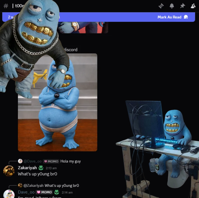 Nomyrawr's tweet photo. @just_t00ns discord just opened and it is currently getting bombed with jokes and memes! This is fire 🔥 So happy to be with the community!

Be part of the early members here:  https://t.co/GDGKDw6Npy https://t.co/GHUEuYnEyQ