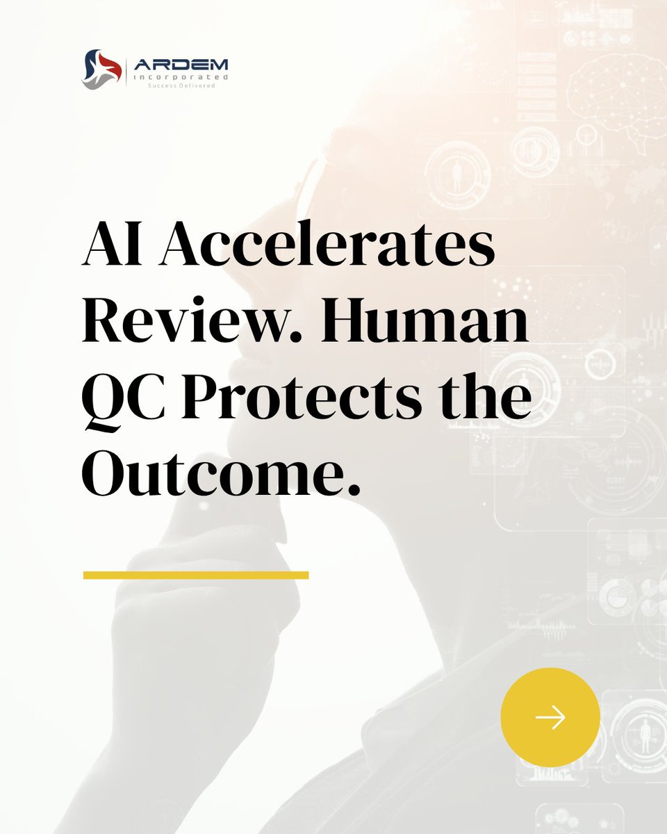 ARDEMinc's tweet photo. The strongest review workflows combine automation with human QC. ARDEM helps companies manage review work with accuracy, visibility, and control.
#AIWorkflow #HumanInTheLoop #AppraisalReview #ManagedOperations #ARDEM https://t.co/p0m2ajjVpK