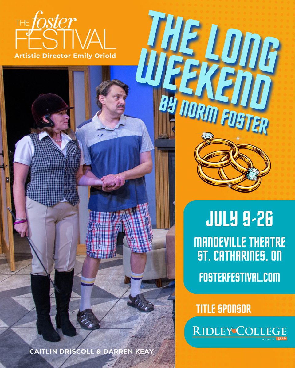 FosterFestival's tweet photo. The Long Weekend begins tomorrow! And if you missed the news, we've extended the run! Now playing through July 26, you'll have even more chances to laugh along with this Norm Foster classic. 
BOOK NOW at https://t.co/c3mw781ZNq 
We'll see you at the theatre. https://t.co/l6OEzKICFp