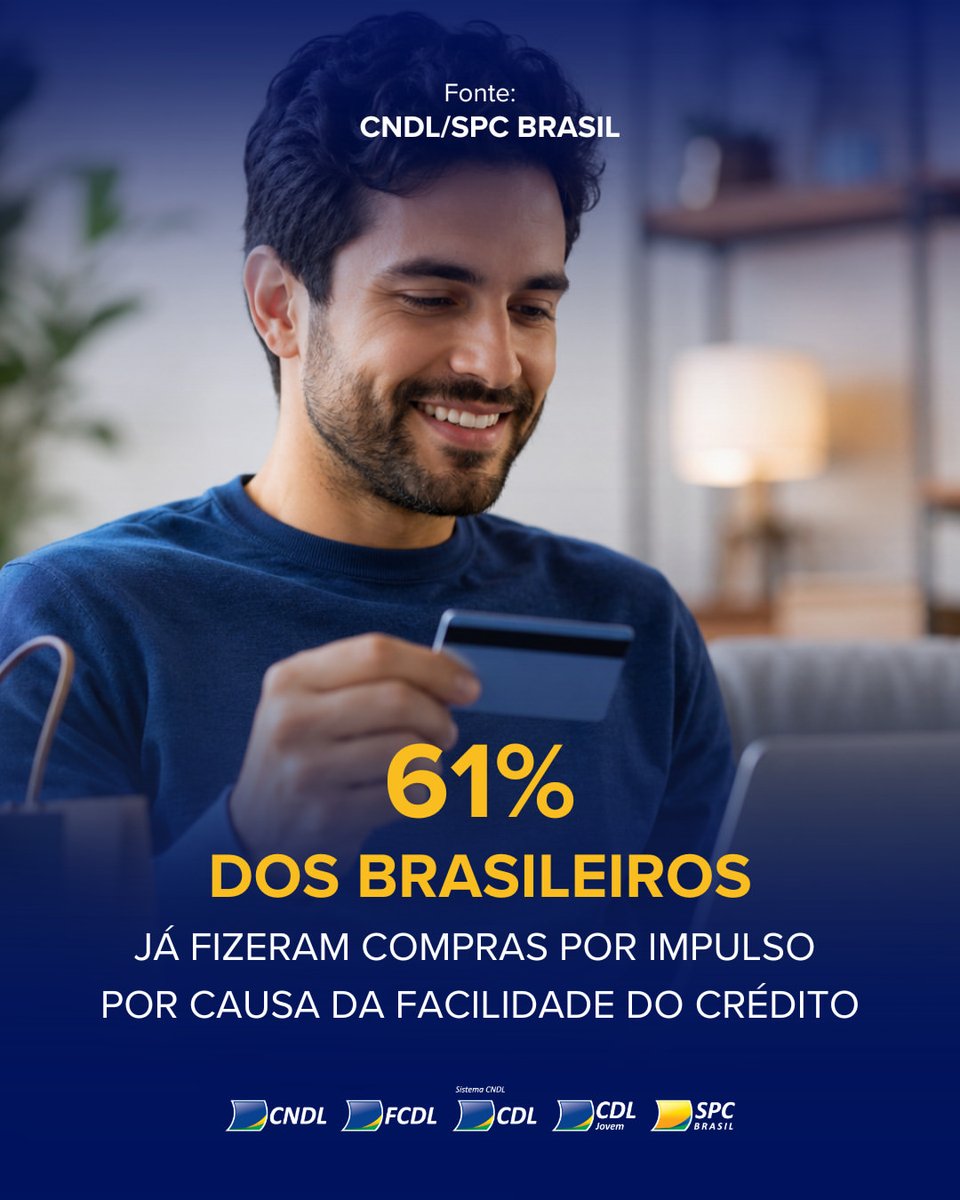 PortoRapido's tweet photo. A facilidade de parcelar e comprar a prazo continua influenciando o consumo dos brasileiros. Pesquisa da CNDL/SPC Brasil revela que 61% dos consumidores já fizeram compras por impulso por causa da facilidade do crédito. https://t.co/KE8hndWaqZ