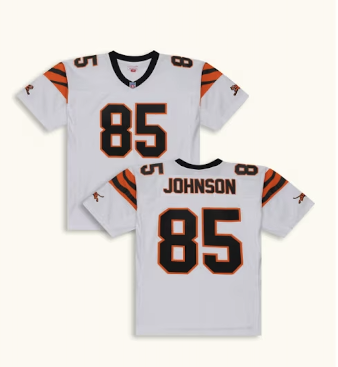SOLELINKS's tweet photo. Ad: Mitchell &amp; Ness Chad Johnson Cincinnati Bengals 2001 White Legacy Jersey
=> https://t.co/MuHpRiH0XO https://t.co/GakkVfpeth