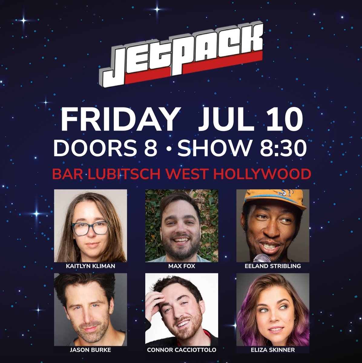 JetpackComedy's tweet photo. Friday - LA's finest standup show in back. Cheap tickets, intimate venue. Let's rock.

@ElizaSkinner @eatprayjason @cacc___

Get tickets: https://t.co/EU5LJfVdZd https://t.co/FMoMn1njGe
