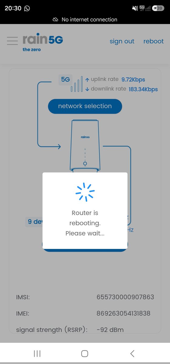 lefa08's tweet photo. @rainSouthAfrica Daily I do this reboot,  reset, restart and unplug, 70 times a day and your network only get stable for 3day in 31 days. What a poor network this is https://t.co/YemyZkJB7r