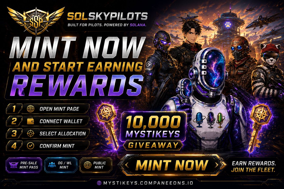 ChadHug52321659's tweet photo. π Ready to join the fleet?
Mint your Sky Pilot, unlock exclusive rewards, and start earning MystiKeys today! πβ¨
πΈ Join the community: https://t.co/E8EJbynMruβ οΏ½
ποΈ Mint here: https://t.co/31r6fTdEAyβ οΏ½
@solskypilots
#Solana #SkyPilots #NFT #Web3Gaming #MystiKeys #MintNow https://t.co/f48VswqXdM