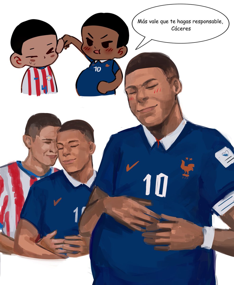 008ilustrhada's tweet photo. mbappé omegita embarazado de su alfa cáceres 💜
#twtpy https://t.co/foPMIQFN7x