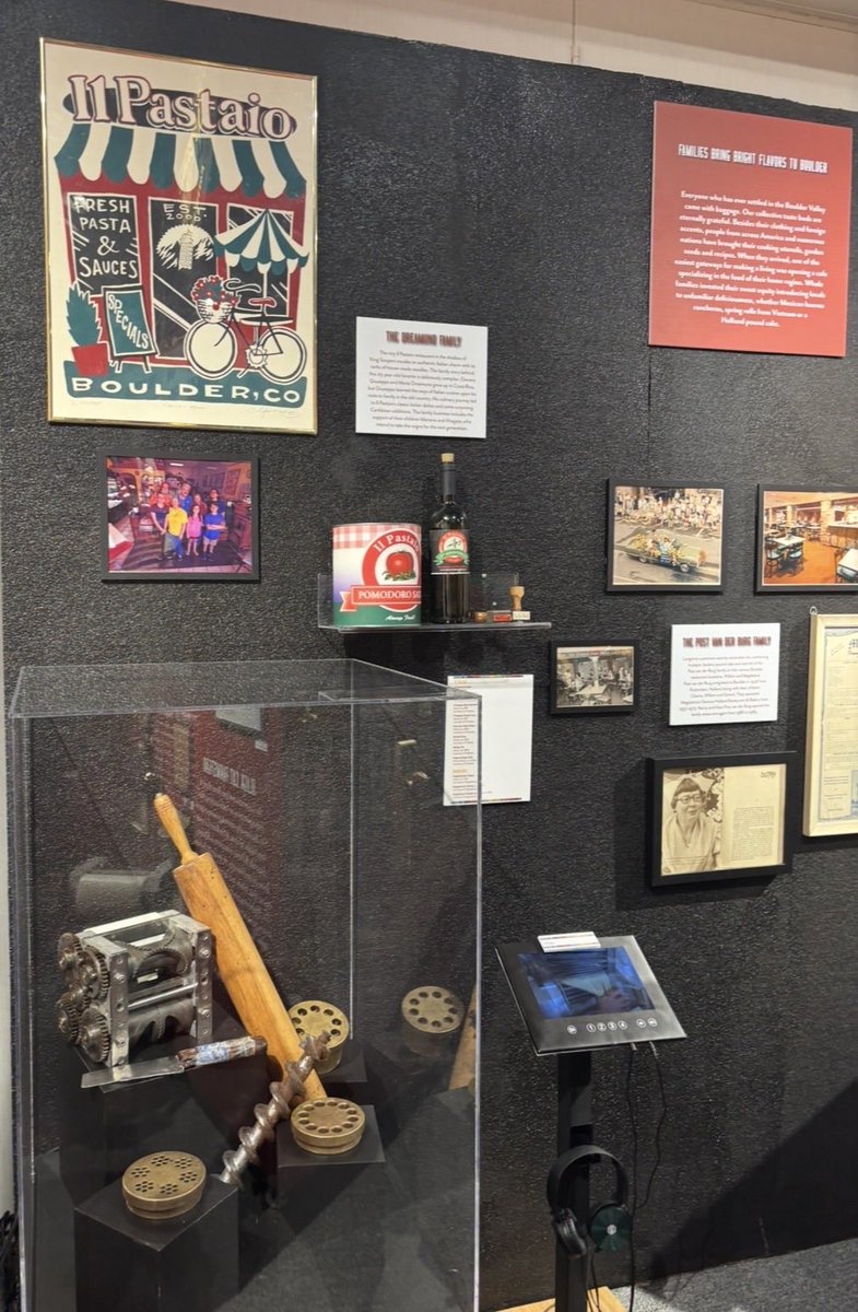 ilPastaio's tweet photo. A quick reminder! @MuseumofBoulder lauded exhibit 
Boulder Eats! Food Traditions Along the Front Range is coming to a close on JULY 26, 2026!
We were so proud to be a part of the exhibit. It was a true honor to be included among such pillars of our town's gastronomic history. https://t.co/OschKMag6q