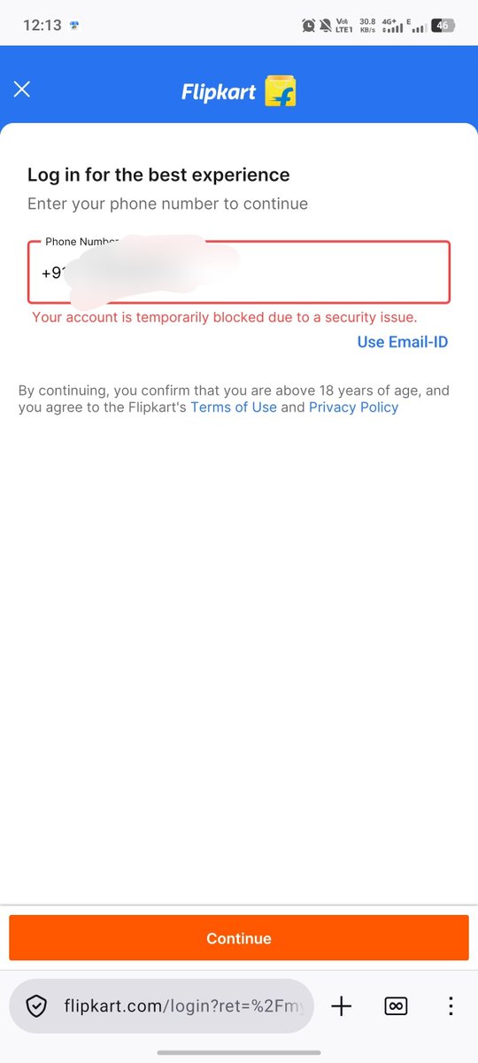 VishalGuide23's tweet photo. Dear @Flipkart @flipkartsupport , my Flipkart account has been blacklisted without any reason. I haven't returned any orders in the last 3–4 months, and I'm a long-time customer with a strong purchase history. Please review my account and unblock it as soon as possible. #Flipkart https://t.co/ZaJf8yu7vm