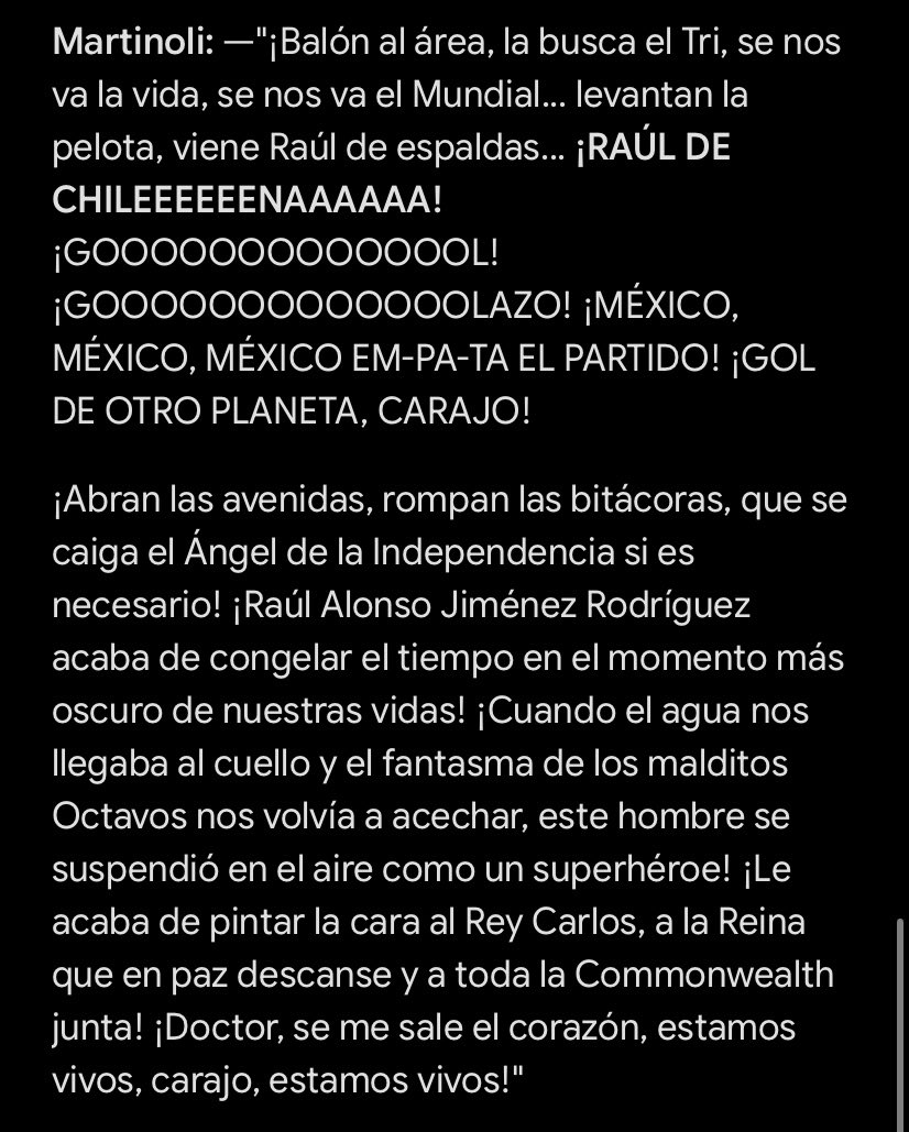 VictorParrttol's tweet photo. @tudimebeto Imagínate lo que probablemente hubiera narrado martinoli. 🥺 https://t.co/Km0UriyhqG