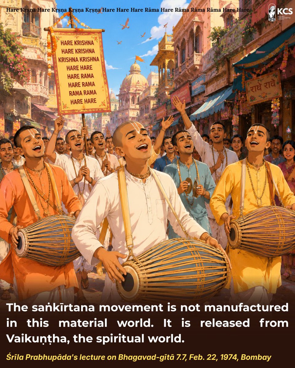 KCSociety_India's tweet photo. Holy vibrations from the spiritual sky, echoing far above material skies. https://t.co/J8DSRErD6J