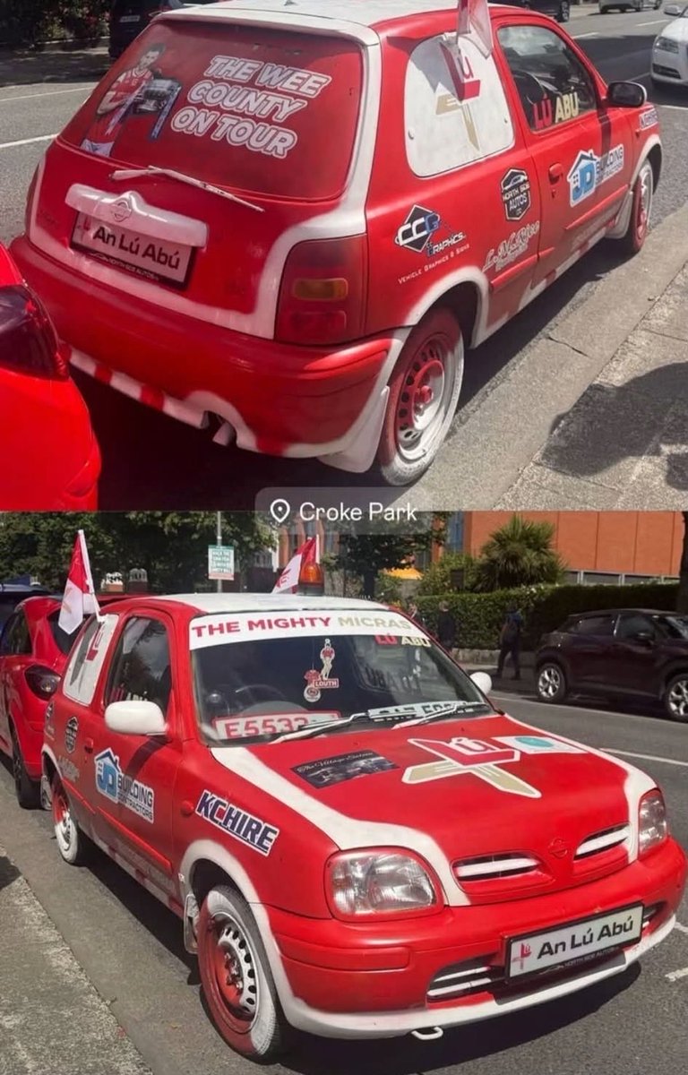 HoeysDIY's tweet photo. The Louth Mighty Micra car is rolling in at 11am tomorrow! So we’re turning the place into a sea of red &amp; white 🔴⚪ Come along and get your 📷 taken &amp; enjoy the craic! 🔴⚪️ 🍦 The Micra also raises important funds for @MSIRELAND Louth Voluntary Branch, a great cause.
#luabu https://t.co/6fIxfCV9In