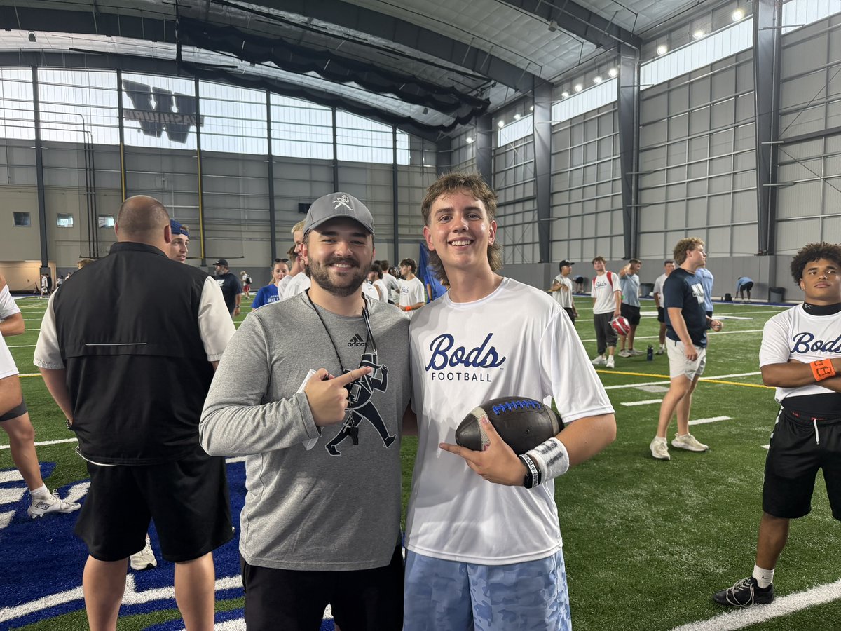 HalasWise's tweet photo. Loved the coaching, competition, and facilities at the @IchabodFTBL camp.  Thank you @CoachJarvis3 & @BenjaminDoole for the invite and discussion! The return rate for your athletes is impressive, says a lot.  Big thanks to @Dane_Simoneau for the expert coaching!

@Zach_Watkins @CoachSharpWU #GoBods #BeTheStandard