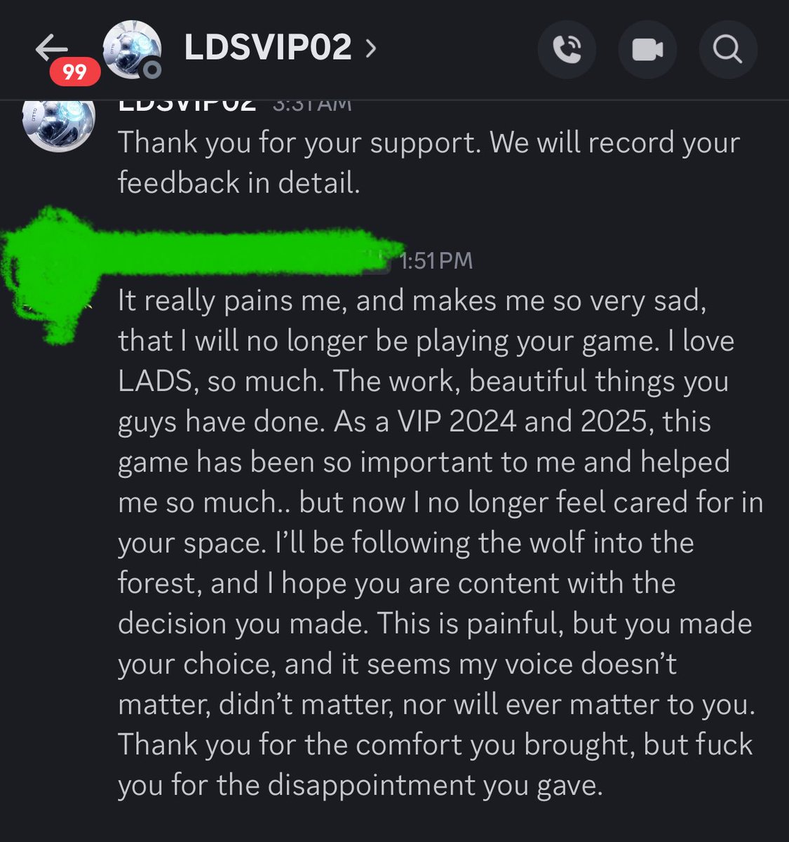keepindeepspace's tweet photo. This will probably be my last message to them, and to the game. #BringBackValko #BringValkoBack #Valko #LadsReturnValko https://t.co/CAjkWmu3za