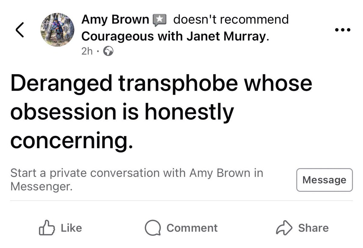jan_murray's tweet photo. More fan mail ❤️

This one is from Amy, who says I’m a ‘deranged transphobe’ with a concerning obsession.

Amy seems to be ‘kind’ person who posts about raising money for good causes. 

Interesting huh 🤔 https://t.co/CkNRJKZU2u