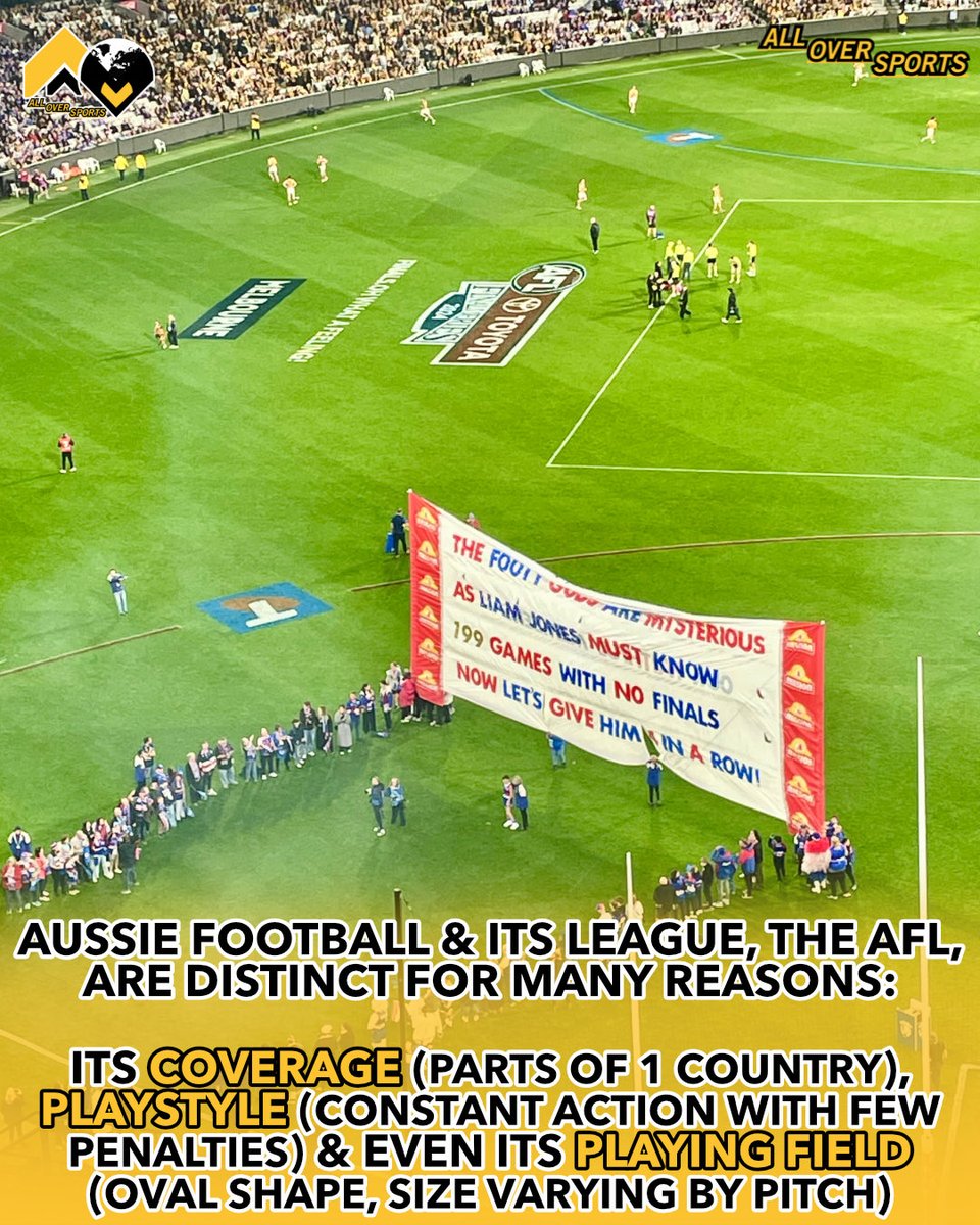 All_Over_Sports's tweet photo. Where Rugby meets Football meets American Football... #Footy is incredibe!

Follow us for more in-depth, on-the-ground sports coverage around the world!
#sports #world #explore #AFL #AllOverSports

(2/2) https://t.co/IF3fCQxvLw