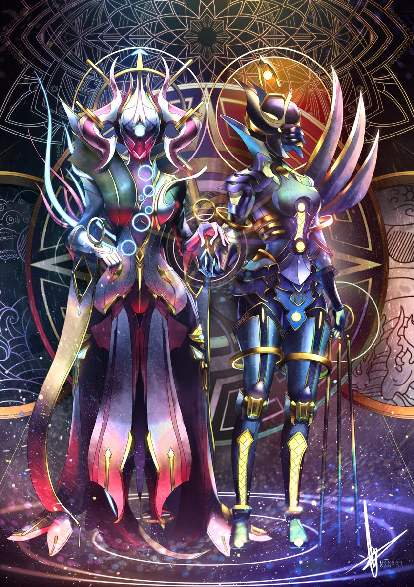 desperosolace's tweet photo. Equinox, An Equilibrium of Truth 
VINDICTA 24  

“Before the vain faith - our people held Dualism as truth. That all  things were of two parts. Mind and body. Consciousness and matter. Of  our world... and the Void."  

#tennocreate #warframefanart #warframe https://t.co/HCqON2aXkU