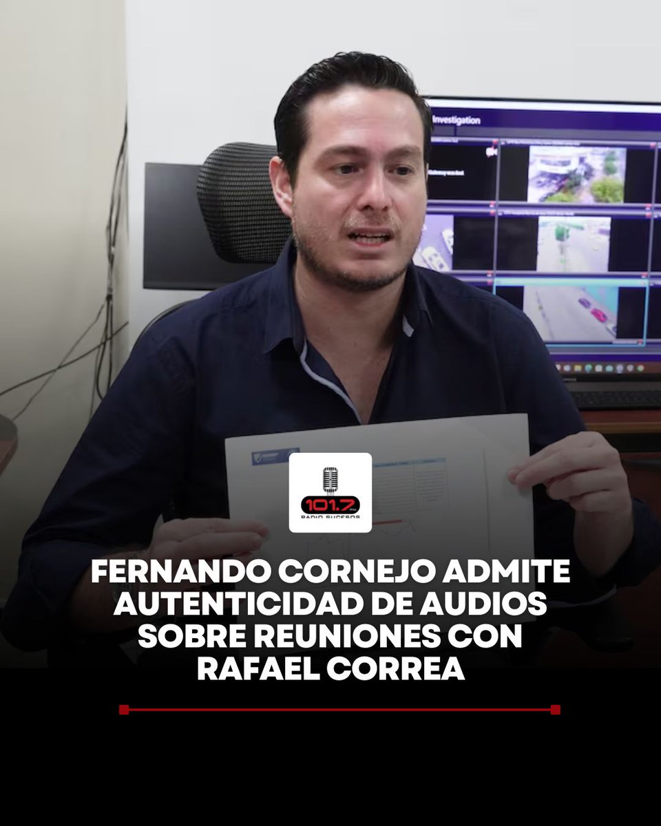 radiosucesosec's tweet photo. 🔴#NoticiasSucesos| ​Fernando Cornejo, exgerente de Segura EP y colaborador cercano del procesado Aquiles Álvarez, compareció ante la Comisión de Seguridad de la Asamblea Nacional, donde confirmó la veracidad de los audios que lo vinculan con el prófugo de la justicia Rafael Correa. 

En dichas grabaciones se coordinaba la implementación de "salas espejo" utilizando la infraestructura de la empresa pública de seguridad. 

Según las denuncias institucionales, esta plataforma tecnológica se habría desviado de su función de protección ciudadana para realizar seguimientos con recursos públicos, respondiendo a presuntos fines e intereses políticos vinculados al correísmo.

 📻 Escúchanos en 101.7 FM
🌐 Más noticias en https://t.co/cASH0jOTAM