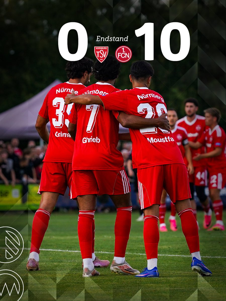 1_fc_nuernberg's tweet photo. Erste Halbzeit etwas holprig, dann aber torreich - wir gewinnen das Testspiel beim TSV Kornburg mit 10:0! 🙌
Zum Spielbericht 👉 https://t.co/gROZ5DgfI1
#fcn |#TSVFCN https://t.co/E0RjrS0y98
