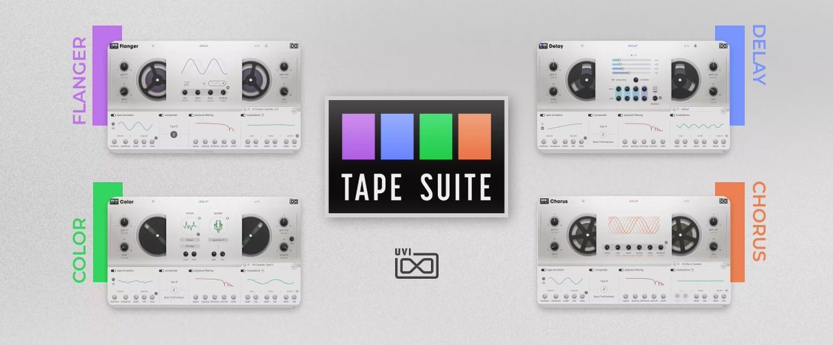 Yotsuba_Choco's tweet photo. UVI Tape Suite は、私にとってかなり 魅力的な磁気テープ の質感を作り出してくれるプラグインです。テープらしい表現に強く惹かれていて、これからも長くメインで使っていきたいと思っています。特にTape Colorは、磁気テープ特有のヒスノイズと、電話線を通したような少し遠い響きを自然に残してくれます。そのノイズが、雨の日の街路を思わせる懐かしく湿った質感を生み出してくれるのが印象的です。弦楽器やエレキギターの高域を無理に強調せず、適度な太さと温かみを加えてくれる点が巧みで、この「アナログらしい厚み」が東アジア的な余白の感覚ととてもよく噛み合います。中でもピアノとWurliで使ったときの効果が特に優れていて、ステレオの幅と暖���みが自然に広がります。🥳🥳🥳

Colorを通すと、磁気テープの飽和感 とテ��スチャーが豊かに乗るため、まるで本物のヴィンテージハードウェアを通したような有機的な揺らぎが得られます。😶‍🌫️

テープを通したピアノの高域 は華やかになり、どこか宮廷的な雰囲気すら感じさせるんです。少しシュールで懐かしいジャズの質感を演出するのにも向いていて、City Popにも意外とハマると思います。UVI Tape Suiteは、物理モデリングに基づいたアナログテープの再現度が高く、非常に完成度の高いエフェクトプラグインだと感じています。

『いのち極点（2026）』 のいくつかの曲では、すでにかなり積極的に使用しています！🤭

#UVITapeSuite #UVI #Jpop #VST #磁気テープ #いのち極点 #四つ葉ココちゃん #四葉可可 #制作秘話