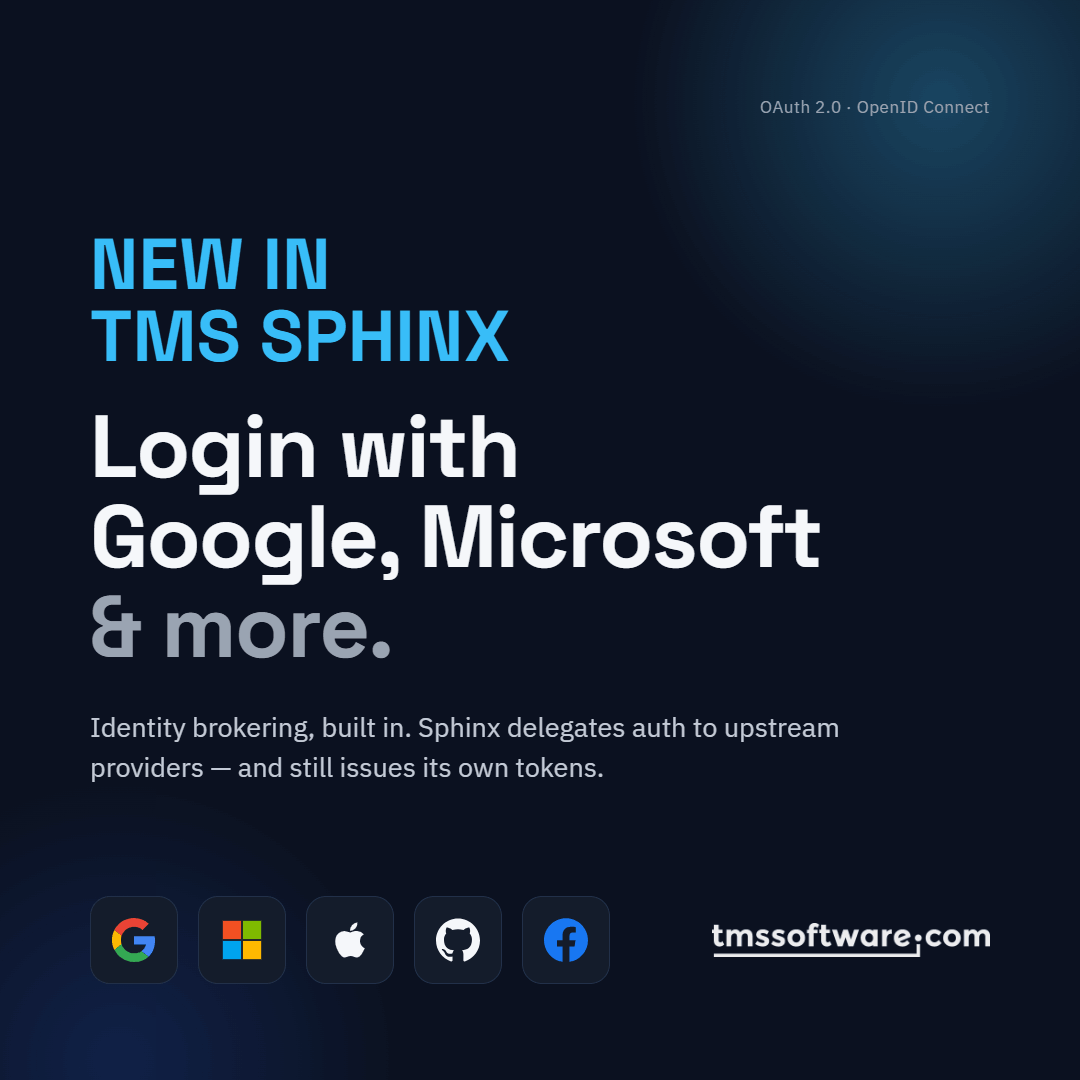 TMSsoftwareNews's tweet photo. NEW IN TMS SPHINX.
Authenticating against a customer's corporate identity provider no longer means implementing all the OAuth/OpenID Connect plumbing yourself.
Read More:
https://t.co/bf8TPpGFVO
#Delphi #OAuth #OpenIDConnect #TMSSphinx https://t.co/DGLAXhfFZk