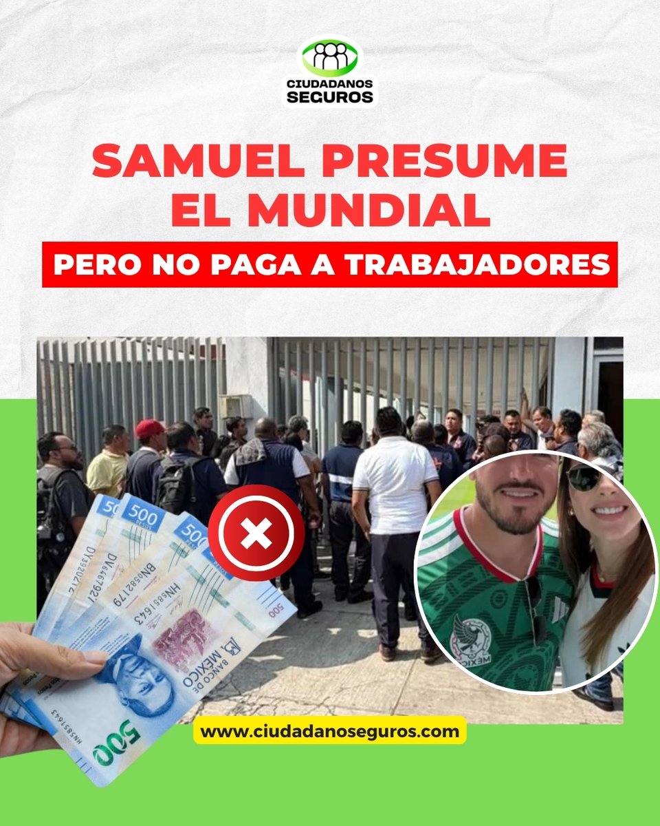 CSegurosnl's tweet photo. El descontento social crece al contrastar las vacaciones que se está dando Samuel con la realidad de los operadores de rutas mundialistas sin paga. 

Los operadores tuvieron manifestarse para que el Estado liberará los fondos mínimos destinados a cubrir los adeudos. ‼️💵 https://t.co/JK8KAbHfXT
