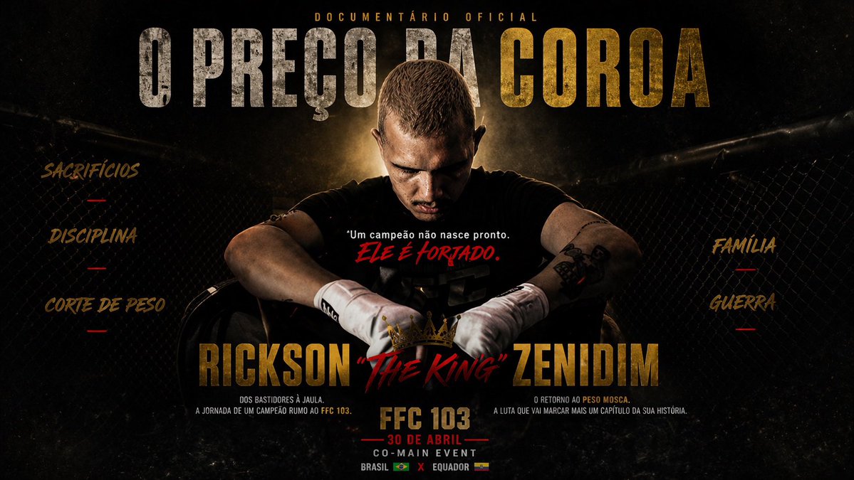 thekingzenidim's tweet photo. O PREÇO DA COROA — RICKSON ZENIDIM | ROAD TO FFC 103 https://t.co/BM4CmoTvO1 via @YouTube https://t.co/V4Fgzcg9l3