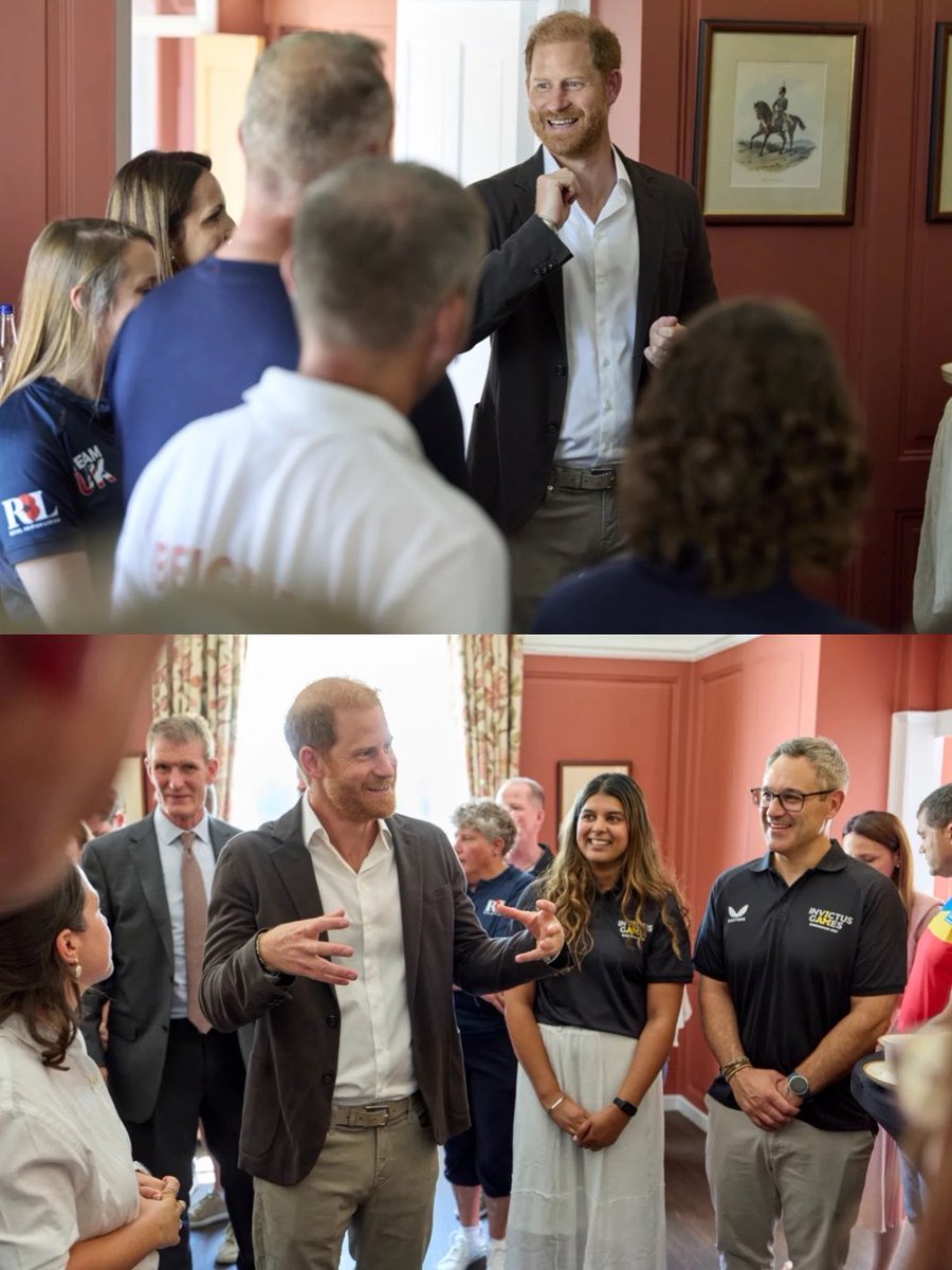 Rimmesfk's tweet photo. Photos from Day2. Prince Harry at the Royal Hospital Chelsea. Photos from Invictus Games Foundation Instagram page❤️ 
#PrinceHarry
#InvictusGames 
#InvictusGames1yrtogo https://t.co/Io3JdCZHN9