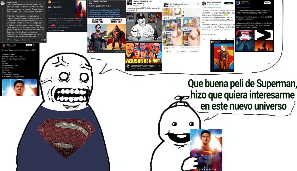 FabViande's tweet photo. Resumen de los fans de Snyder en general. https://t.co/bKN3HkvTuy
