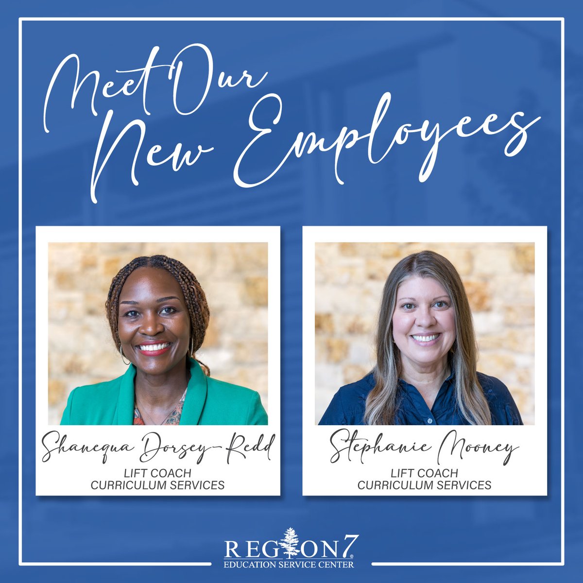 Region7ESC's tweet photo. 👋 Welcome, Shanequa Dorsey-Redd and Stephanie Mooney!

We're excited to welcome both Shanequa and Stephanie to Region 7 ESC as LIFT Coaches with our Curriculum Services team.

#Region7ESC #CurriculumServices #TeamRegion7 https://t.co/nDz7zxbB2U