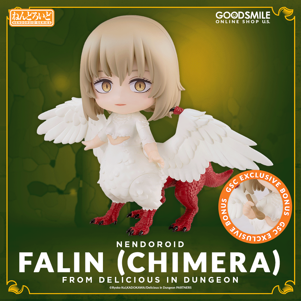 GoodSmile_US's tweet photo. Looks like a dark magic shortcut comes with a heavy price! Witness the bittersweet outcome of her dungeon revival with the terrifyingly cute Nendoroid Falin (Chimera). Preorder now to score a GSC Bonus Hand Part with Spoon!

Shop: https://t.co/kTcpRZO83c

#DungeonMeshi #Goodsmile https://t.co/Fof3APwtNK